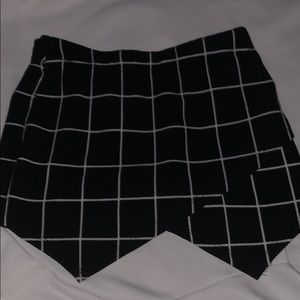 Black and white shorts